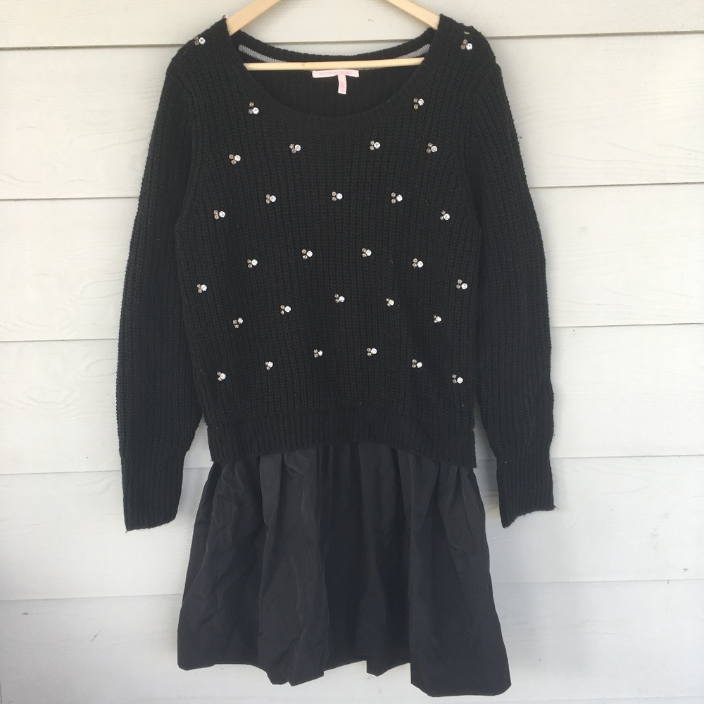 Black Victoria Secret Sweater Dress w/ Rhinestones